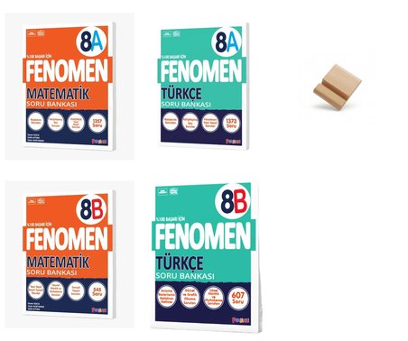 Fenomen LGS 2027 A ve B Serisi Matematik + Türkçe 4lü Set Soru Bankası + Telefon Standı