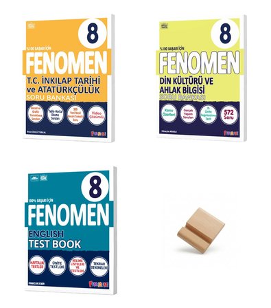 Fenomen LGS 2027 İnkılap Tarihi Din ve Test Book 3lü Set Soru Bankası + Telefon Standı