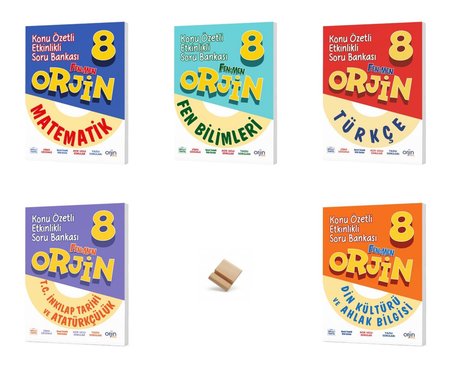 Orjin LGS 2027 Matematik Fen Türkçe İnkılap ve Din Tüm Dersler 5li Set Konu Özetli Soru Bankası + Telefon Standı