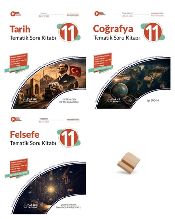 Palme 11. Sınıf Maarif Tematik Tarih Coğrafya ve Felsefe 3lü Set Soru Kitabı + Telefon Standı