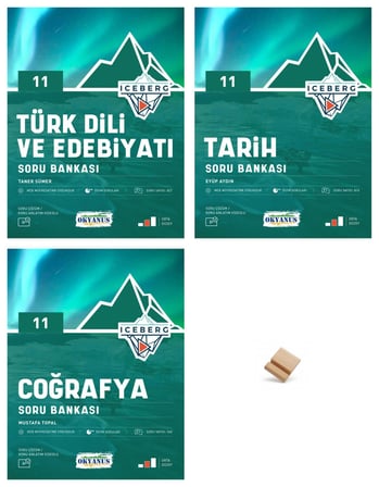 Okyanus 11. Sınıf Iceberg Edebiyat Tarih ve Coğrafya 3lü Set Soru Bankası + Telefon Standı
