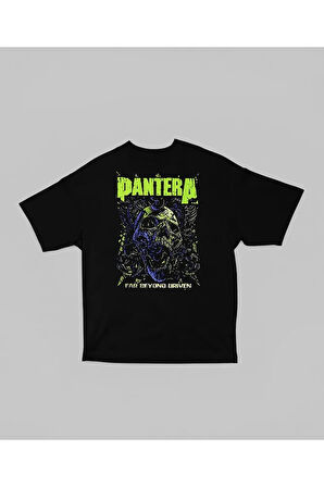 Far Beyond Driven Pantera Baskılı Unisex Oversize Rock Metal Tişört