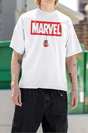 Marvel Küçük Örümcek Adam Baskılı Unisex Oversize Tişört