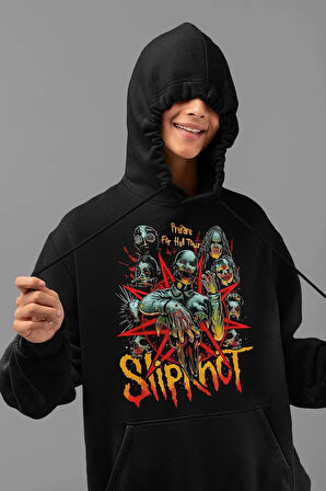 Slipknot Baskılı Unisex Oversize Müzik Grubu Hoodie