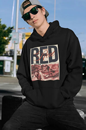 Unisex Taylor Swift Vintage Albüm Red Baskılı Oversize Hoodie