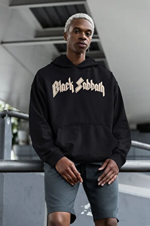 Black Sabbath Müzik Grubu Baskılı Unisex Oversize Rock Metal Hoodie