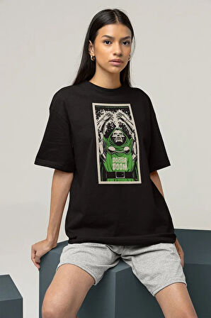 Doctor Doom Marvel Karakter Baskılı Unisex Oversize Tişört