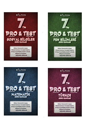 Bilfen 7. Sınıf Protest 4'lü Soru Bankası Seti