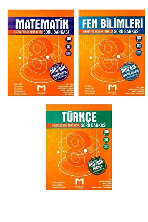 Mozaik 8.sınıf Matematik Fen Bilimleri Türkçe Soru Bankası