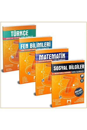 Mozaik 7. Sınıf Branş Soru Bankası Kampanyalı Tam Set 4 Kitap Yeni 2021