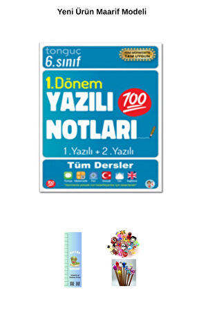 Tonguç 6. Sınıf Yazılı Notları 1. Dönem 1 ve 2. Yazılı YENİ ÜRÜN (TIRTIL A.+KALEM B.) 2026 MAARİF M.