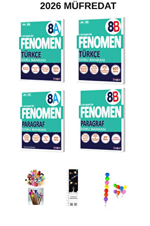 Fenomen 8. Sınıf TÜRÇE -PARAGRAF (A-B) SB. SETİ (4 KİTAP) (UZAY A+EMOJİ K+KALEM B)2026