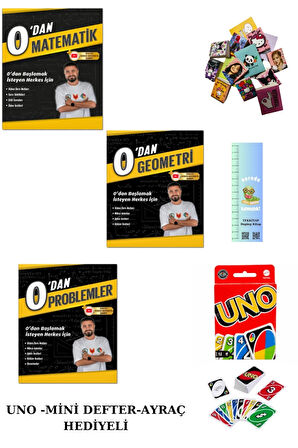 Rehber Matematik Tyt 0 Dan Matematik -Geometri-Problemler Sayısal 3 Kitap(Uno-Mini Defter-Trtıl Ayrç