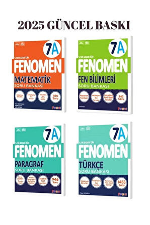 7.sınıf A SERİSİ TÜM DERSLER SORU BANKASI 4 Lİ SET