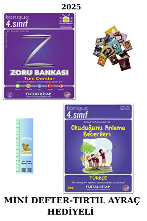 Tonguç 4. Sınıf Zoru Bankası TD.+ OKUDUĞUNU Anlama Becerileri (2 Kitap)(Mini D.+Tırtıl Ayraç)