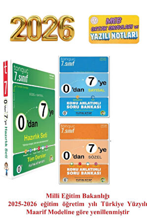 Tonguç 0'dan 7'e Konu Anlatımlı Soru Bankası Seti