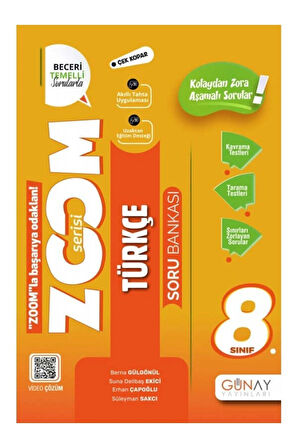 Lgs 8. Sınıf Türkçe Soru Bankası Zoom Serisi Yayın (Güncel İçeriğe Sahiptir)