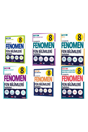 FENOMEN YAY. 8.SINIF FEN BİLİMLERİ FASİKÜL SET 6 LI