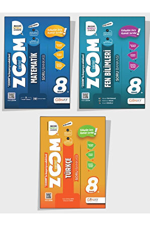 2025 8. Sınıf Günay Yayınları Zoom Serisi 3'lü Set