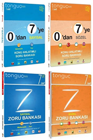 Tonguç 7.sınıf Tüm Dersler Konu Anlatım Soru Bankası 0 Dan 7 Ye Sayısal Sözel 7 Zoru Sayısal Sözel