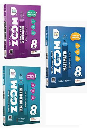 Günay Yayınları 8. Sınıf Zoom Fen + Matematik + İnkılap 3 lü set