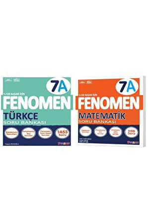 Fenomen Okul 2025 7. Sınıf Matematik + Türkçe A Serisi Soru Seti 2 Kitap