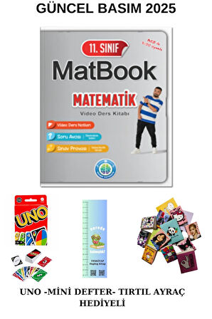Matbook 11. Sınıf Matbook Video Ders Kitabı (UNO - MİNİ DEFTER-- TIRTIL AYRAÇ HEDİYELİ)