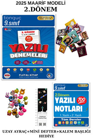 Tonguç 9. Sınıf Yazılı Notları ve Yazılı Denemeleri 2. Dönem 1 ve 2. Yazılı(UZAY A.+MİNİ D.KALEMB.)