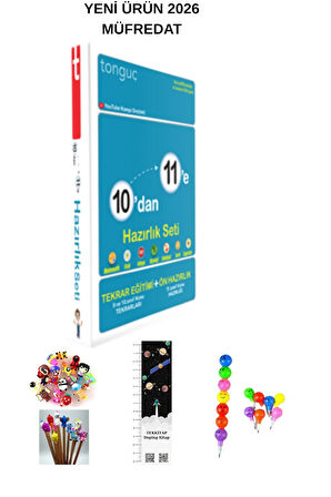 Tonguç 10'dan 11'e HAZIRLIK SETİ 2026 MÜFREDAT( UZAY A.+EMOJİ K.+KALEM B. HEDİYELİ)YENİ ÜRÜN