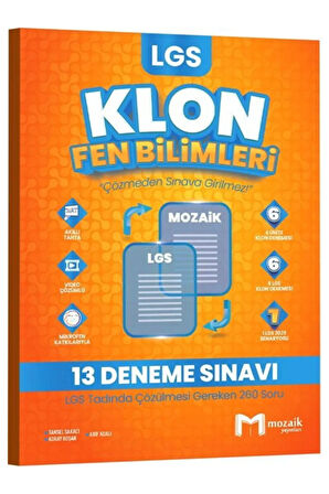 Mozaik Yayınları 8. Sınıf LGS Fen Bilimleri Klon 13 Deneme