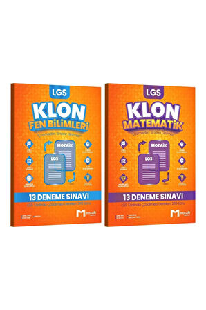 Mozaik Yayınları 8. Sınıf LGS Matematik ve Fen Bilimleri 26'lı Klon Deneme Seti