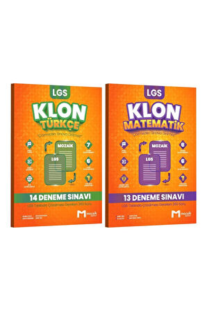 Mozaik Yayınları 8. Sınıf LGS Türkçe ve Matematik 27'li Klon Deneme Seti
