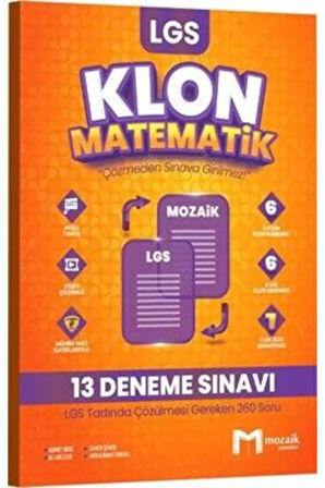 Mozaik Yayınları 8. Sınıf LGS Matematik Klon 13 Deneme