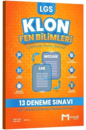 Mozaik Yayınları Mozaik 8. Sınıf LGS Fen Bilimleri Klon 13'lü Branş Deneme