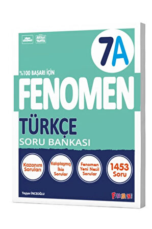 2024-2025 Müfredat Yeni Nesil 7.Sınıf A Serisi Türkçe Soru Bankası