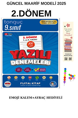 Tonguç 9. Sınıf Yazılı Denemeleri 2. Dönem 1 ve 2. Yazılı 2025 ( EMOJİ KALEM + AYRAÇ) HEDİYELİ 2025
