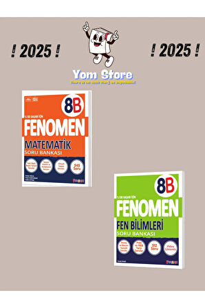8. Sınıf Matematik + Fen Bilimleri (B SET) Soru Bankaları 2025