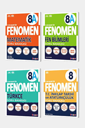 2025 Fenomen 8. Sınıf 4'lü A Set (MatematikA, FenA, TürkçeA, İnkılap)
