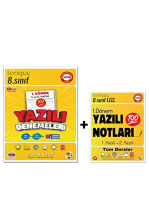 8. Sınıf 1. Dönem Yazılı Denemeleri ve Yazılı Notları - Tonguç Yayınları