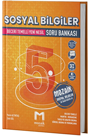 Mozaik Yayınları Mozaik 5. Sınıf Sosyal Bilgiler Soru Bankası Yeni 2025