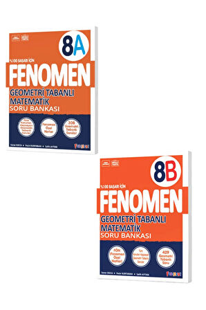 FENOMEN 8.SINIF GEOMETRİ TABANLI MATEMATİK A+B SORU BANKALARI