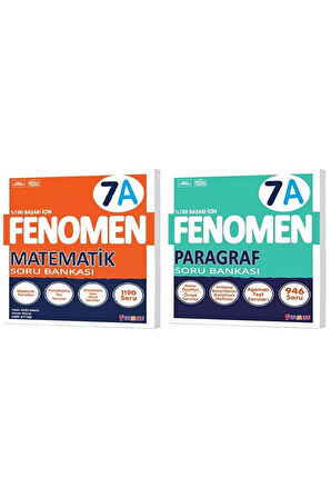 Fenomen Okul 2025 7. Sınıf Matematik + Paragraf A Serisi Soru Seti 2 Kitap