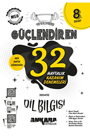 Ankara 2025 8. Sınıf Dil Bilgisi Güçlendiren 32 Haftalık Deneme