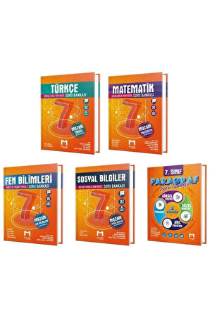 Mozaik 7. Sınıf Matematik Fen Türkçe Sosyal Bilgiler Paragraf Soru Bankası 5'li Set