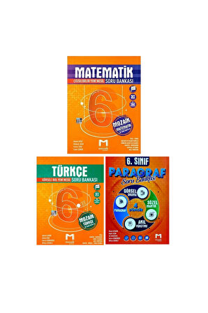 Mozaik 6. Sınıf Matematik Türkçe Paragraf Soru Bankası Seti 3 Kitap