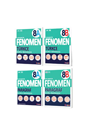 Fenomen 8.Sınıf Türkçe A-B ve Paragraf A-B Soru Bankası