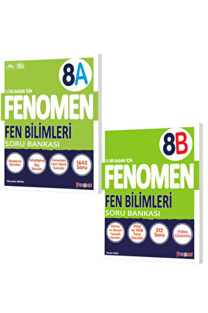 Fenomen 8.Sınıf Fen Bilimleri A ve Fen Bilimleri B Soru Bankası 2 Kitap