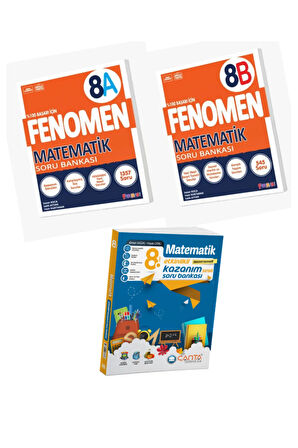 FENOMEN-ÇANTA YAYINLARI 8.SINIF Matematik Soru Bankası A-B
