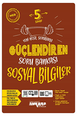 2024 Müf. Ankara Yayıncılık 5.Sınıf Sosyal Bilgiler Yeni Nesil Sorularla Güçlendiren Soru Bankası