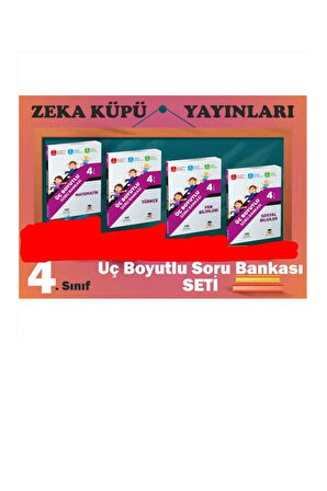 Zeka Küpü 4. Sınıf 3 Boyutlu Tüm Dersler Soru Bankası Seti 2024 Müfredat